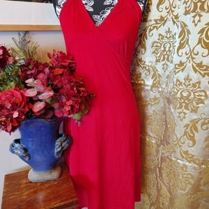 Red Built in Bra Racer Back Dress Tint